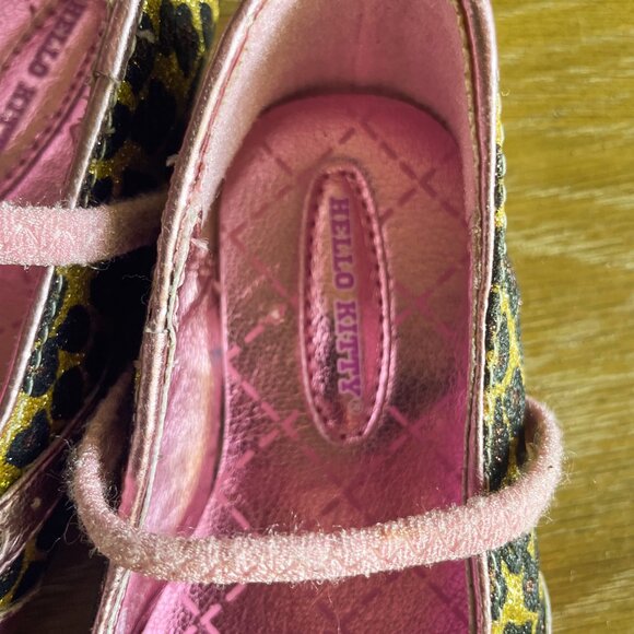 Vintage 2013 Hello Kitty Ballet Flats with Sparkles and Cheetah Print - Picture 6 of 7